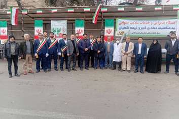  برپایی موکب بیمارستان فیروزآبادی همزمان با ۲۲ بهمن